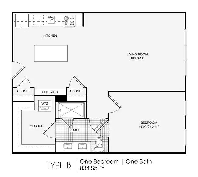 Unit II-105 floor plan
